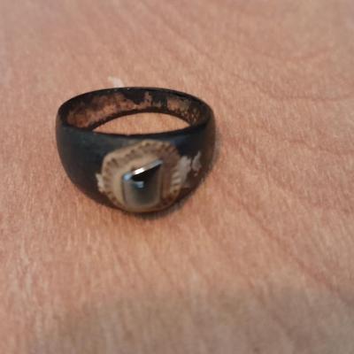 Wooden box with Lapel pins, and other assorted Jewelry