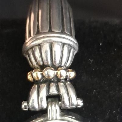 Ladie's Premier Designs watch, Watch chain, and more in a small wooden box