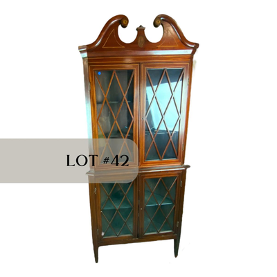 Lot 042 | Lattice Front Corner Cupboard
