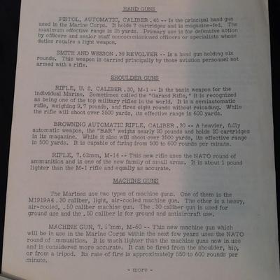 Vintage Military books and pamphlets 1964 Army, Navy, and Marine