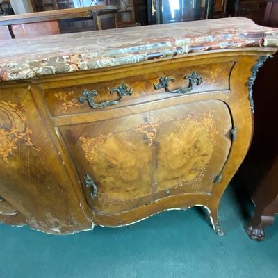 Lot 056 | Marble Top Rococo Sideboard