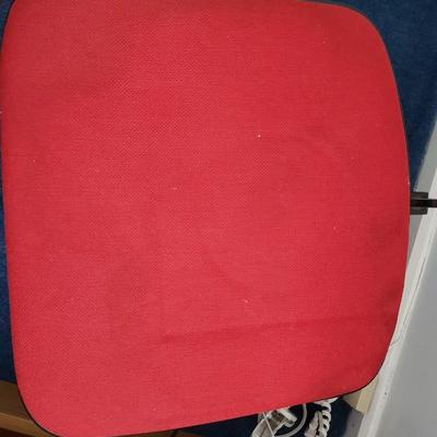 Red Office chair with wheels made in Denmark!