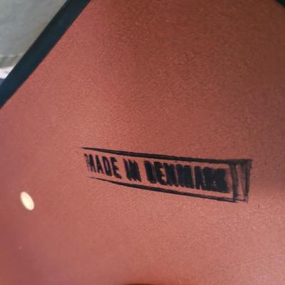 Red Office chair with wheels made in Denmark!