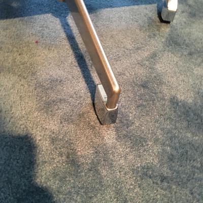 Red Office chair with wheels made in Denmark!