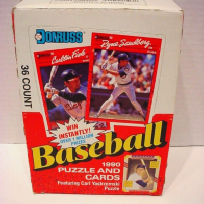 1990 Donruss Baseball Wax Box Puzzle