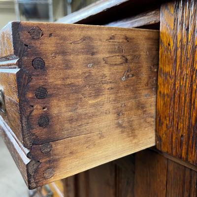 1315 Victorian 19th Century Oak Wash Stand Dry Sink