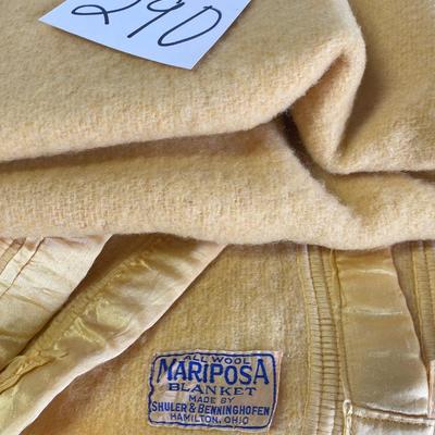 Vintage Mariposa Wool Blanket