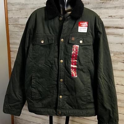 NEW Coleman Sherpa Lined Twill Shell Jacket