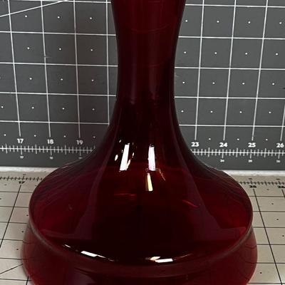 GORGEOUS Red Viking Glass Decanter 