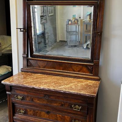 Antique Victorian Eastlake Dresser with Mirror