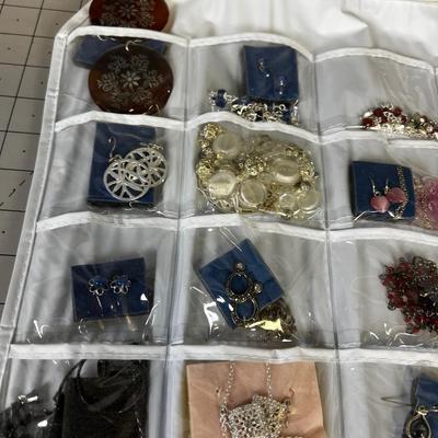 Costume Jewelry Collection Lots of Earrings and Brooches