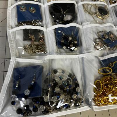 Costume Jewelry Collection Lots of Earrings and Brooches
