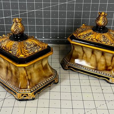 2 Decorative Accent Boxes 