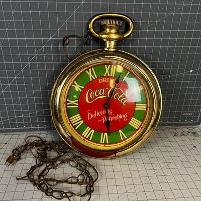 Vintage Coca Cola Clock on Chain