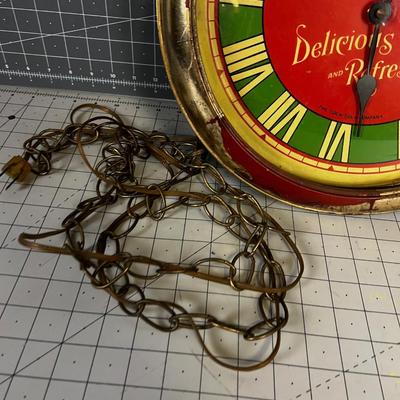 Vintage Coca Cola Clock on Chain