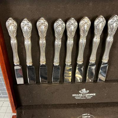 Silverware with Plated Silver Knives Included