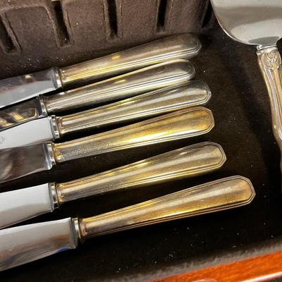 Silverware with Plated Silver Knives Included
