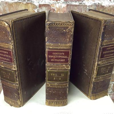 GORTON'S TOPOGRAPHICAL DICTIONARY of GREAT BRITAIN & IRELAND 3 volume set 1833