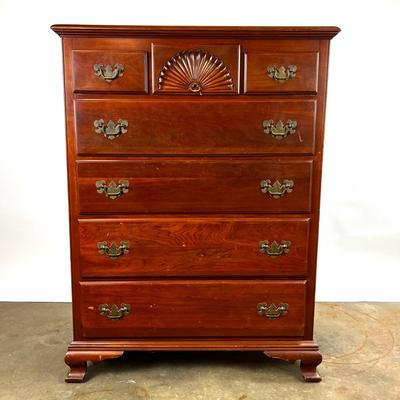 1317 Vintage Kling Factories 1960s Chippendale Cherry Dresser