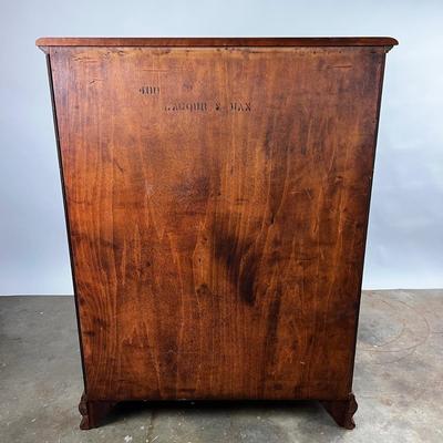 1317 Vintage Kling Factories 1960s Chippendale Cherry Dresser
