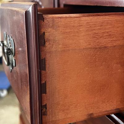 1317 Vintage Kling Factories 1960s Chippendale Cherry Dresser