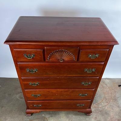 1317 Vintage Kling Factories 1960s Chippendale Cherry Dresser