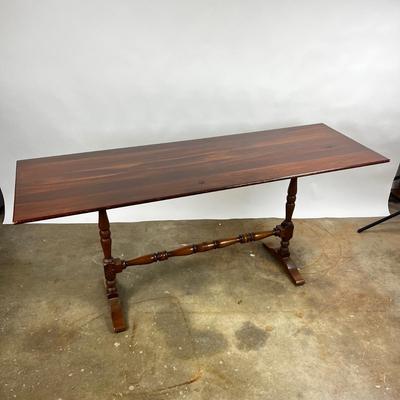 1319 Antique Country Style Trestle Table