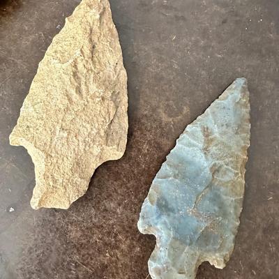 Indian Artifact Spearhead Arrowhead Lot