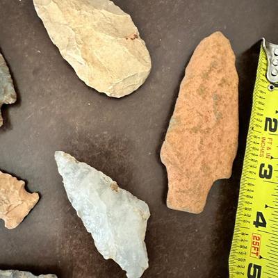 Indian Artifact Spearhead Arrowhead Lot