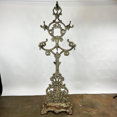 1320 Antique Victorian Colebrookdale Cast Iron Hall Tree