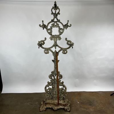 1320 Antique Victorian Colebrookdale Cast Iron Hall Tree