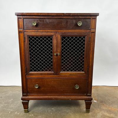 1322 Pair of Kindel French Regency Style Belvedere Nightstands