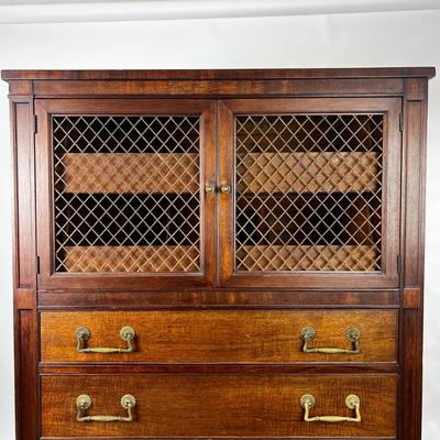 1323 Antique Kindel French Regency Style Belvedere Dresser