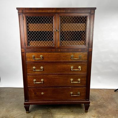 1323 Antique Kindel French Regency Style Belvedere Dresser