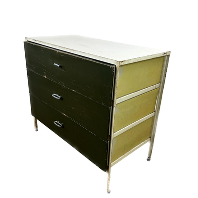 1324 Mid Century Modern Herman Miller Steel Frame Laminated Dresser