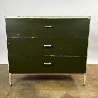 1324 Mid Century Modern Herman Miller Steel Frame Laminated Dresser
