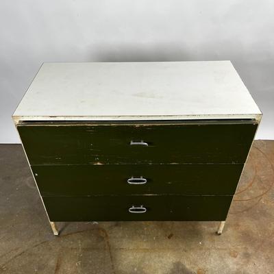 1324 Mid Century Modern Herman Miller Steel Frame Laminated Dresser