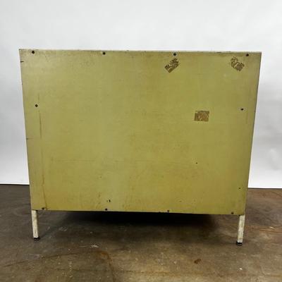 1325 Mid Century Modern Herman Miller Steel Frame Laminated Dresser Cabinet