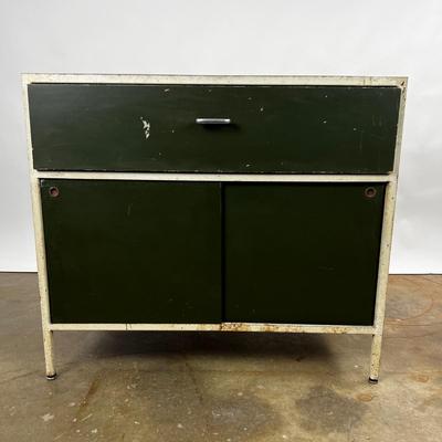 1325 Mid Century Modern Herman Miller Steel Frame Laminated Dresser Cabinet