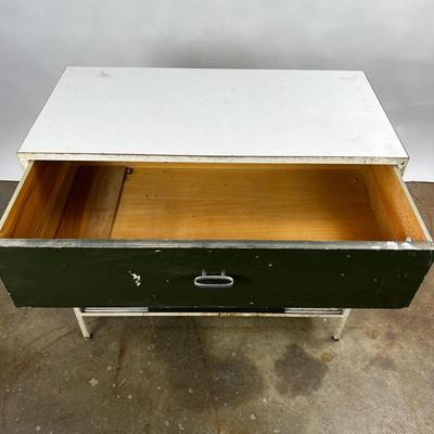 1325 Mid Century Modern Herman Miller Steel Frame Laminated Dresser Cabinet