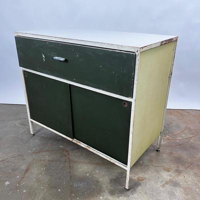 1325 Mid Century Modern Herman Miller Steel Frame Laminated Dresser Cabinet