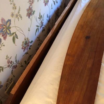 Antique Handmade Rope Bed Converted wFrame  (Needs TLC) with Sealy Posturepedic Mattress & Boxspring -Lot 242