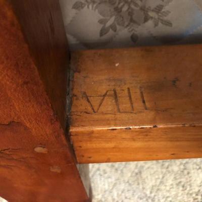 Antique Handmade Rope Bed Converted wFrame  (Needs TLC) with Sealy Posturepedic Mattress & Boxspring -Lot 242