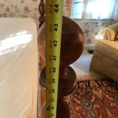 Antique Handmade Rope Bed Converted wFrame  (Needs TLC) with Sealy Posturepedic Mattress & Boxspring -Lot 242