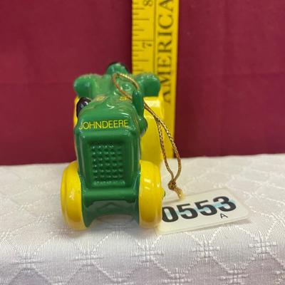 Vtg John Deere ceramic tractor ornament