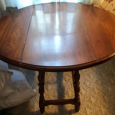 Oval Wooden Drop Leaf Side Table -Lot 243