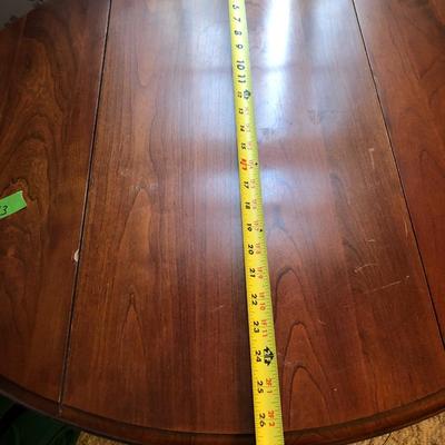 Oval Wooden Drop Leaf Side Table -Lot 243