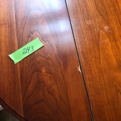 Oval Wooden Drop Leaf Side Table -Lot 243