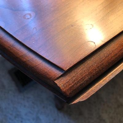 Oval Wooden Drop Leaf Side Table -Lot 243