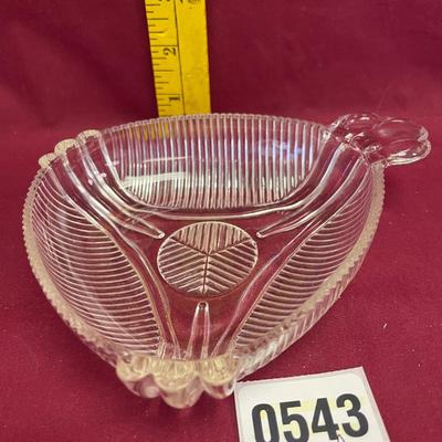 Art deco triangle crystal glass